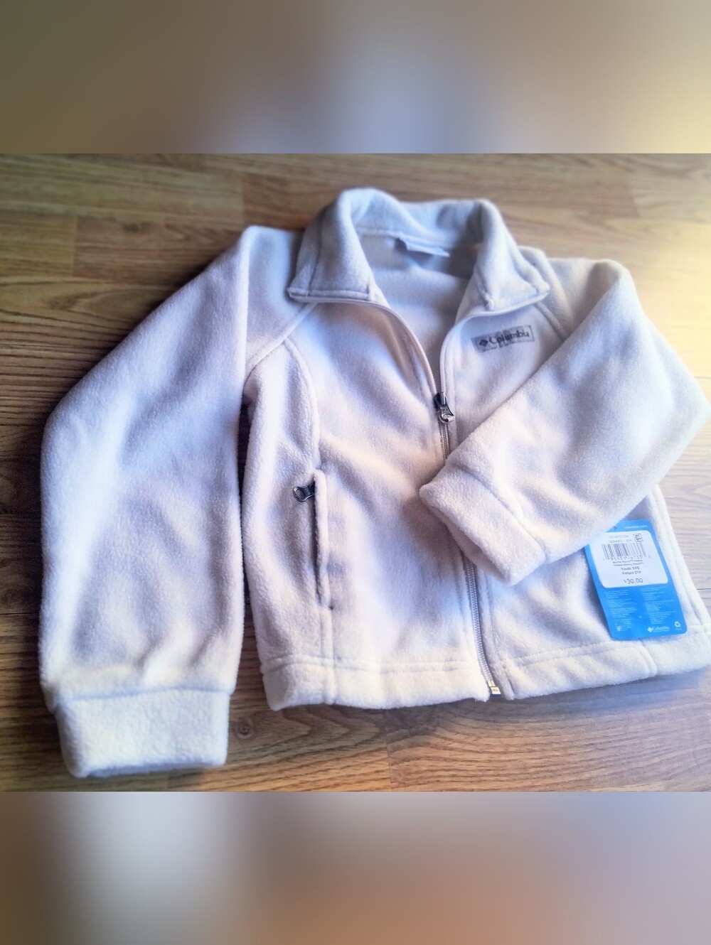 NWT Columbia Girls Cream color Fleece Jacket,  Sz XXS 4/5 MSRP $30